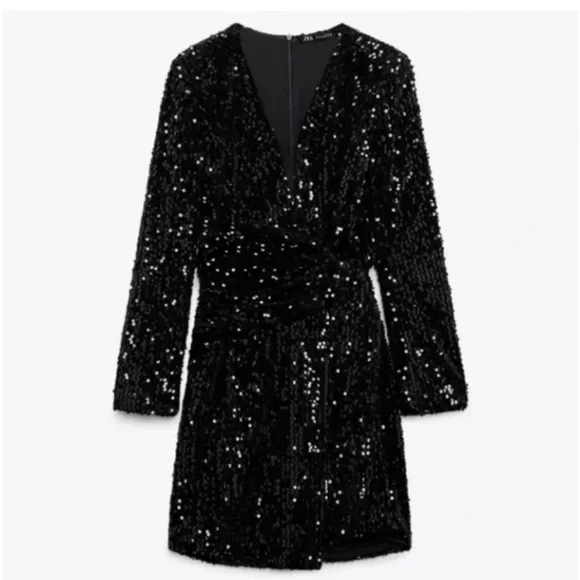 zara glitter blazer dress ZARA. Sequin mini blazer dress. TS – Hibuy market